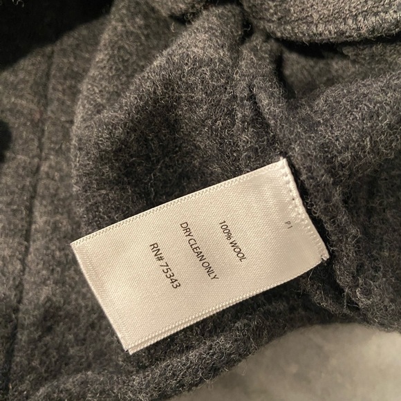 Paraphrase Size M Gray 100% Wool Asymmetrical Full Zip Bomber Sweater Jacket - Picture 12 of 14